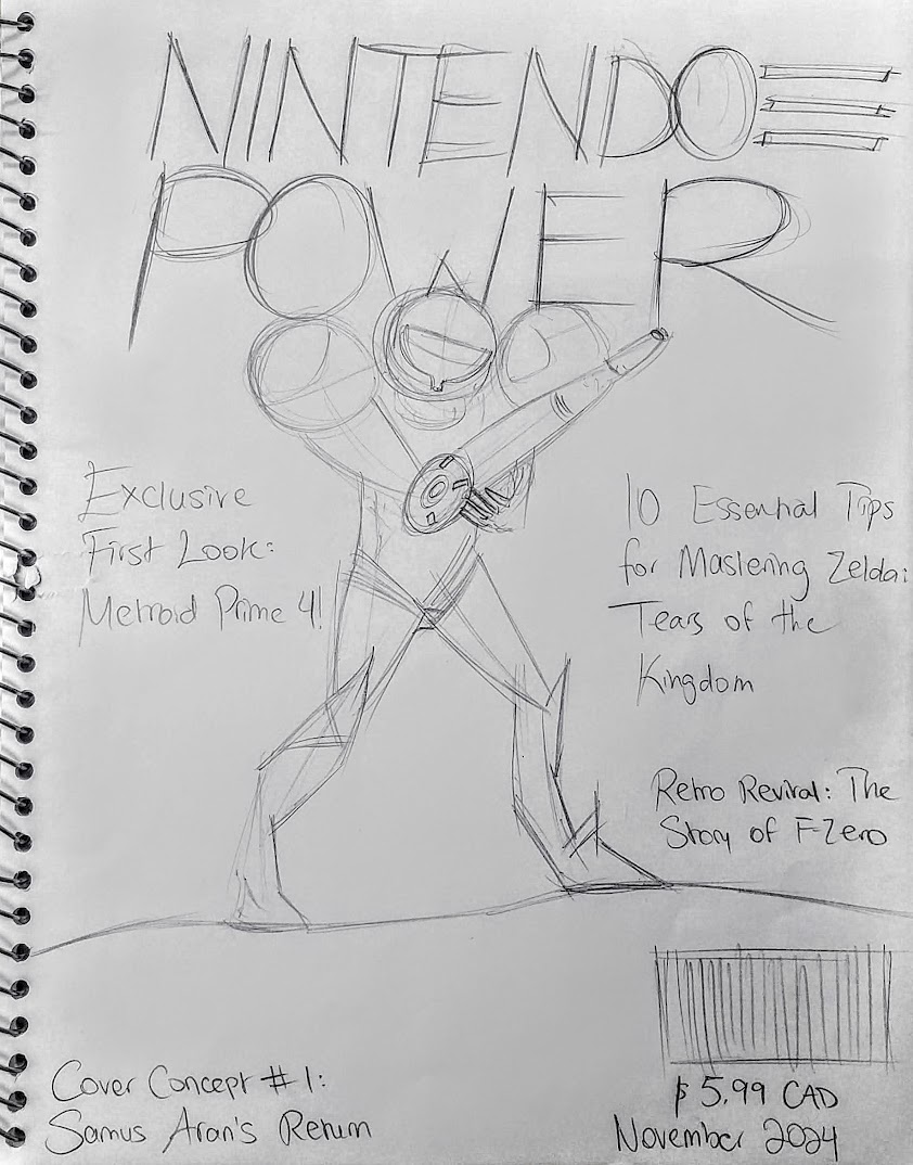 Nintendo Power Magazine Sketches 1